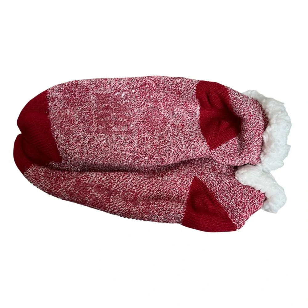 Muk Luks Giftable Shea Butter Infused Ankle Winter Socks Size L/XL in Red